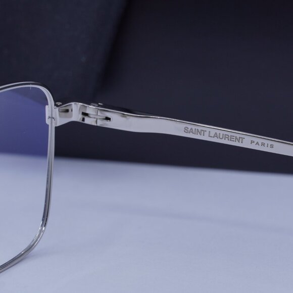 Saint Laurent SL528 005 Square Eyeglasses 54mm – Silver - Picture 8 of 10